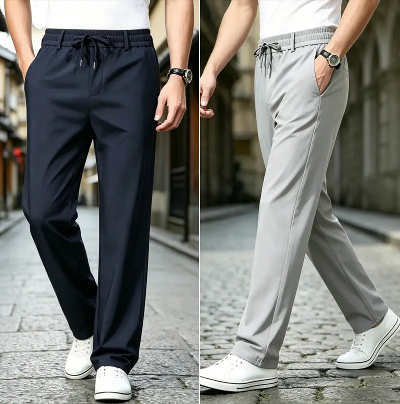 💥50% OFF 👖【40–100 kg】Muške lagane, brzo sušeće, elastične hlače ravnog kroja, poslovno-ležernog stila