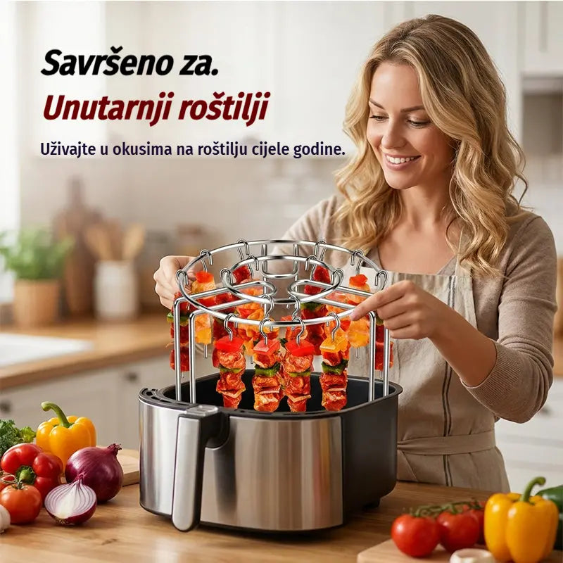 【Kupi 1, dobiješ 1 gratis】✨Roštilj od nehrđajućeg čelika za kebabe🍢