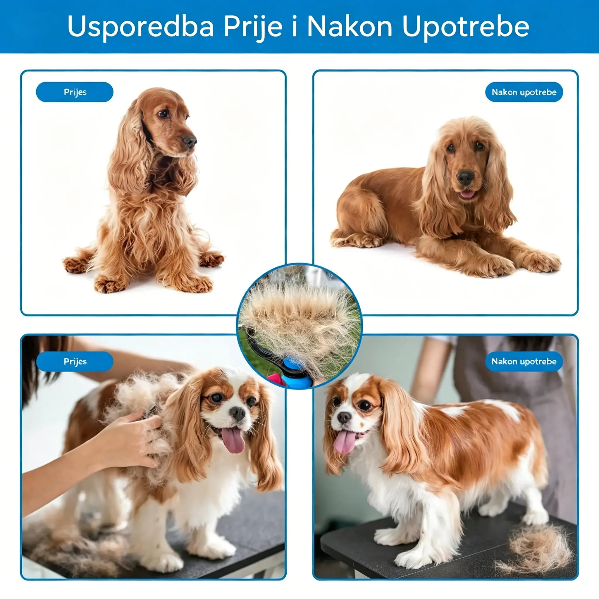 🐾 Profesionalni alat za uklanjanje mrtve dlake za pse i mačke: nježan i učinkovit, bez dlaka po kući ✨💖